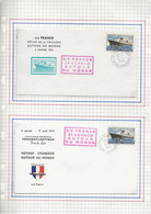 PAQUEBOT FRANCE 2EME CROISIERE AUTOUR DU MONDE  22 ESCALES - Covers & Documents