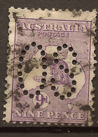 AUSTRALIA 1913 9d Large OS SG O9 U* #APF12 - Dienstzegels