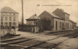 Ste MARIE Sur Semois La Gare Et Café De La Gare RV Timbre 10c Cacher - Etalle