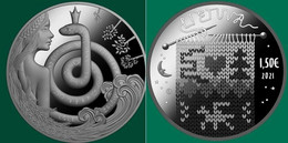 Lithuania 1,5 Euro 2021 CU/NI Coin Fairy Tale, Christmas Tree, Queen Snake UNC - Litouwen