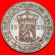 * TYPE 1914-1945: NETHERLANDS EAST INDIES★2 1/2 CENTS 1920 DISCOVERY COIN! WILHELMINA 1890-1948 ★LOW START ★ NO RESERVE! - Indes Néerlandaises