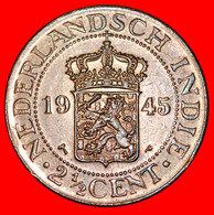 * USA TYPE 1936-1945: NETHERLANDS EAST INDIES★ 2 1/2 CENTS 1945P DISCOVERY! WILHELMINA 1890-1948★LOW START ★ NO RESERVE! - Indes Neerlandesas