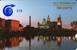 SAINT HELENA 15£  LIVERPOOL DOCK SKYLINE  GPT CAT CODE: STH-03 ONLY 500 MADE !! CV: R  USED READ DESCRIPTION !! - Isola Sant'Elena