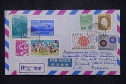 JAPON - Enveloppe En Recommandé De Nagoya Pour La France En 1965, Affranchissement Varié - L 112092 - Lettres & Documents