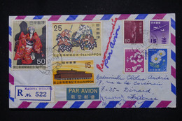 JAPON - Enveloppe En Recommandé De Nagoya Pour La France En 1967, Affranchissement Varié - L 112094 - Cartas & Documentos