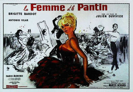 ► CPSM  La Femme Et Le Pantin    Brigitte Bardot Affiche Carte Postale - Affiches Sur Carte