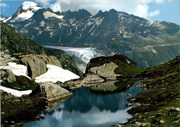 Blick Von Der Grimsel-Passhöhe Auf Den Rhonegletscher Und Galenstock (4078) - Lens