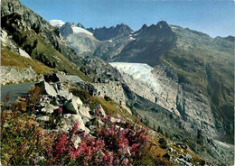 Blick Von Der Grimselstrasse Auf Rhonegletscher Und Galenstock (4318) - Lens