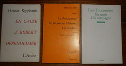 Le Précepteur...En Cause...Un Mois à La Campagne. I. Tourgueniev. H. Kipphardt.J. Lenz. - Loten Van Boeken