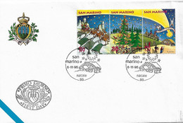 Fdc NATALE Trittico  (1995); No Viaggiata; AS - FDC