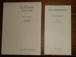 Le Chemin Solitaire. Les Pommes. Arthur Schnitzler. Nina Berberova. - Loten Van Boeken