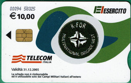 Telecom  - Schede Per Militari All'estero - Public Practical Advertising