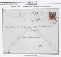 Algérie - Oblitération - Lettre - Covers & Documents