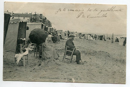 14 HOULGATE Sur MER La Plage Touristes Cabines De Bains Toiles 1904 écrite Timb   D03 2021 - Houlgate