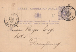 GILLY CARTE DE CORRESPONDANCE HOUILLERES UNIES CHARLEROI 1877 - 1800 – 1899