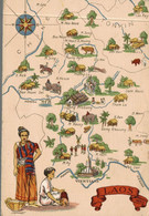 LAOS - Carte Géographie Illustrée - Laos