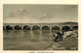 Agen * Le Pont Sur Le Canal De La Garonne * Lavoir Laveuses Lavandières - Agen