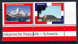 2016 Dominican Republic Links With Switzerland Mountains Complete Pair MNH - Dominikanische Rep.
