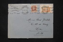 FRANCE - Enveloppe De Perpignan Avec Vignette De Perpignan Pour Nice En 1942  - L 112213 - Briefe U. Dokumente