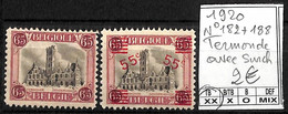 [1516]TB//**/Mnh-Belgique 1920 - N° 182+188, Termonde Avec Surch - Unused Stamps