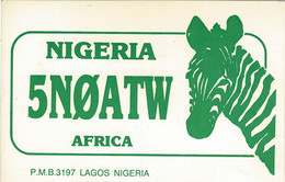 QSL Card Amateur Radio Station Lagos Nigeria Africa Nancy Willems Zoersel 1982 Funkkarte QTH - Radio Amatoriale