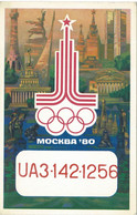 QSL Card Amateur Radio Station Soviet Propaganda LOGO Olympic Games 1980 Moscow CCCP USSR 1979 - Radio Amatoriale