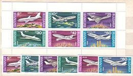 1990 Transport AIRPLANS 6v.+S/M - MNH BULGARIA / Bulgarie - Airmail