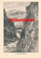 D101 2157 E.T.Compton Airolo Stalvedroschlucht Eisenbahn Druck 1899 !! - Andere & Zonder Classificatie