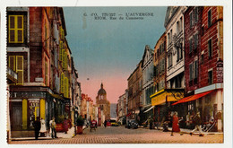 CPA D63/RIOM RUE DU COMMERCE CIRCULEE - Sonstige & Ohne Zuordnung