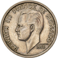 Monnaie, Monaco, Rainier III, 100 Francs, Cent, 1956, TTB+, Cupro-nickel - 1949-1956 Alte Francs