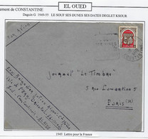 Algérie - Oblitération - Lettre - Brieven En Documenten