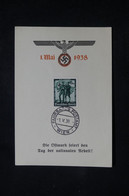 ALLEMAGNE - Oblitération Temporaire De Wien Sur Carte Illustrée En 1938  - L 112281 - Brieven En Documenten