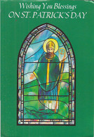 W0315- STAINED GLASS WINDOW, ST PATRICK'S DAY, CELEBRATIONS - Saint-Patrick's Day