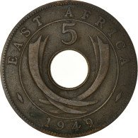 Monnaie, EAST AFRICA, George VI, 5 Cents, 1949, TTB, Bronze, KM:33 - Colonie Britannique