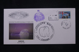 CANADA - Enveloppe Avec Oblitération Temporaire Sur Expédition Polaire Dominique Elin En 1989 - L 112328 - Storia Postale