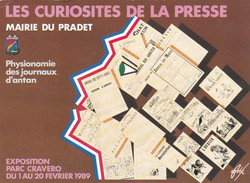 FORE  - Expo  Les Curiosités De La Presse  Mairie Du Pradet  - CPM  10,5x15  BE  1989  Neuve - Fore