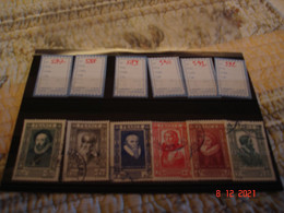 FRANCE  ANNEE 1943  OBLITERES  N° YVERT 587 A 592   6 VALEURS     CELEBRITES DU XVI Eme SIECLE - Used Stamps