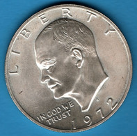 USA 1 DOLLAR 1972 S KM# 203a  Silver .400 Argent  Eisenhower Dollar - 1971-1978: Eisenhower