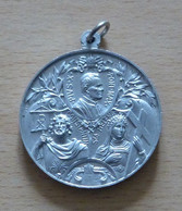Grande Médaille Du Pape Pie X, De L'empereur Constantin Et De Ste Hélène ( Mère De L'empereur ) En Alu - Religione & Esoterismo