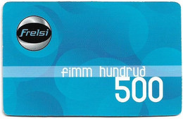 Iceland - Siminn - Blue, Fimm Hundrud, GSM Refill 500Kr, Used - Islandia