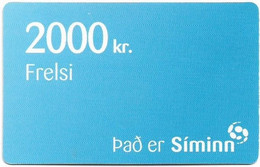 Iceland - Siminn - Blue 2000, Exp.01.07.2011, GSM Refill 2.000Kr, Used - Island