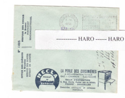 Enveloppe Publicitaire Des CCP - Chèques Postaux - Laines DUEZ, Péruwelz - Cuisinière HECLA Bruxelles  1936 (B295) - Publicités