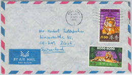 48930 - HONG KONG - POSTAL HISTORY - COVER To SWITZERLAND 1974 - Chinese Year TIGER - Covers & Documents