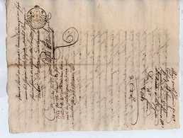 VP18.655 - Cachet De Généralité De BORDEAUX - Acte De 1754 - Obligation - Messire DEBARS Ecuyer Seigneur De La Gazeille - Algemene Zegels