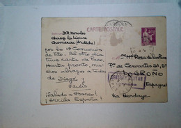 I 7 1938 Entier Censure Espagnole  Camp De Réfugiés Espagnols à Champ La Lioure à Chomérac - WW II