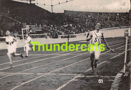 VINTAGE TRADING TOBACCO CARD CHROMO ATHLETIC OLYMPICS 1928 TABACOS DE ANGOLA No 61 RAY BARBUTI ENGELHARDT BELL - Athletics