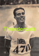 VINTAGE TRADING TOBACCO CARD CHROMO ATHLETIC OLYMPICS 1928 TABACOS DE ANGOLA No 17 DOUGLAS A LOWE - Athletics