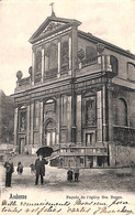 Andenne - Façade De L'église Ste Begge (animée Nels 1901...pour Bohême) - Andenne