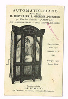CPA  AUTOMATIC PIANO HORVILLEUR PRESBERG PARIS LE NOVELTY 1923 - Cafés, Hôtels, Restaurants