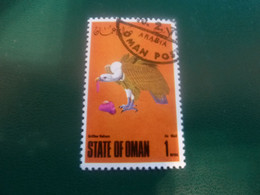 State Of Oman - Griffon Vulture - Val 1 Riyal - Air Mail - Polychrome - Oblitéré - Année 1970 - - Aigles & Rapaces Diurnes